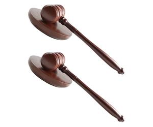 Luxshiny Marteau de Bureau en Bois Marron Bloc Sonore, Usage Professionnel | Réunions t Discours, Style Élégant et Compact, Livré Bloc Sonore
