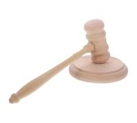 Luxshiny Marteau Son Clair et Puissant de Vente aux Enchères Beige en Bois Massif Portable pour Enchères et Jugements Professionnels