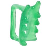 Luxshiny Masseur Portatif en Résine Vert Double Plaque à Racler, Résistant aux Dommages, pour Massage des Épaules et Soins du Visage Relaxants