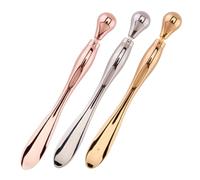 Luxshiny Masseur Yeux 3pcs en Métal, Cuillère à Crème Visage Confortable à Tenir, pour Applications Quotidiennes de Soin Peau et Massage des Yeux