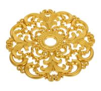 Luxshiny Médaillon de Plafonnier Décoratif en Résine Imitation Plâtre, Anneau Doré A Style Européen, Médaillon de Luminaire Plafond pour Décoration Intérieure et Rénovation Maison,