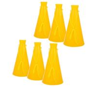 Luxshiny Mégaphones D'encouragement 6 Pièces Jaune en Abs, Haut-parleurs Portatifs Légers pour Événements Sportifs et Fêtes, Accessoires de Cheerleading Polyvalents pour Supporter Équipes