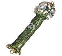 Luxshiny Mezouzah Décorative pour Cadre de Porte en Alliage de Zinc Vert, Ornement Religieux Vintage pour Sanctifier et Protéger la Maison, Décoration Intérieure Élégante