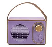 Luxshiny Mini Enceinte sans Fil Portable Rétro avec Caisson de Basses, Légère en Plastique, Compatible avec Appareils, Cuisine et Fêtes, Autonomie 500-800mah