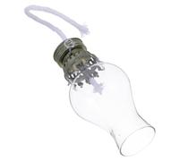 Luxshiny Mini Lampe à Pétrole Vintage en Verre avec Brûleur à Mèche et Ajusteur Métal, Abat-Jour Transparent, Éclairage Réglable, Pièce Unique pour Usage Intérieur et Extérieur, Camping