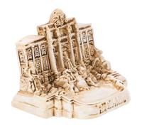 Luxshiny Mini Maquette Fontaine de Trevi en Résine, Décoration Église Italienne, Ornement Bureau Unique, Souvenir Touristique Rome, Sculpture Bâtiment Décorative pour Maison et Bureau, 1