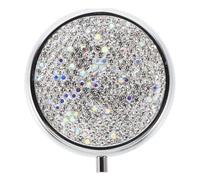 Luxshiny Mini Pilulier Rond en Métal avec Décorations Brillantes - Boîte de Rangement Compacte et Légère - Compartiments Étanches - Pilulier de Voyage Portable pour Remède et Bijoux -