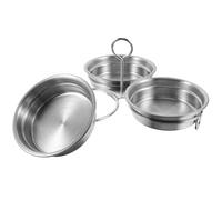 Luxshiny Moule à Œufs Vapeur en Acier Inoxydable 2pcs Design Profond pour Pocheuse à Œufs Maison Cuisson Facile et Rapide Couleur Aléatoire