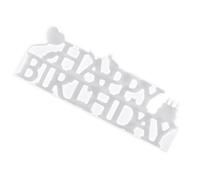 Luxshiny Moule Soi-Même en Silicone, Décoration Joyeux Anniversaire, 1 Pièce, Résistant, Compatible Résine Époxy, pour Création d'Ornements Personnalisés
