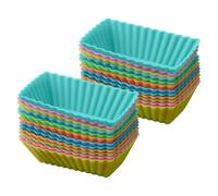 Luxshiny Moules À Muffins En Silicone 24 PièCes 8X5X2Cm Moules À PâTisserie RéUtilisables AntiadhéSifs Pour Caissettes Muffins Et GâTeaux Maison Faciles À Nettoyer