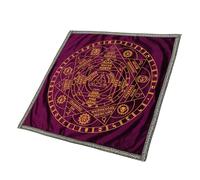 Luxshiny Nappe de Tarot 60X60Cm Accessoire de Jeu de Tarot Nappe de Divination Confortable Tissu Doux pour Pratique Spirituelle Décoration Mystérieuse pour Célébrations