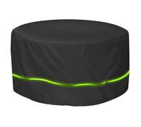 Luxshiny Nappe Ronde Imperméable en Tissu Oxford 250d Résistante aux Uv, Housse de Protection de Table Extérieure Noire pour Jardin et Terrasse, Couverture Étanche Anti-tache pour Repas