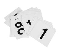 Luxshiny Numéros de table de banquet et de mariage 50 pièces panneaux de numéro de table PVC blanc 1 à 50 pour restaurants, cafés, clubs et pubs, service efficace