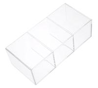 Luxshiny Organisateur Cosmétique Acrylique à 3 Compartiments, Léger et Transparent, pour Rangement Bureau Élève et Stockage Pinceaux Maquillage