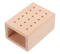 Luxshiny Organisateur de Bits en Bois 18 Trous pour Rangement Pratique d'Outils Nail Art à Domicile et Salon de Beauté