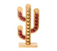 Luxshiny Organisateur de Capsules Café en Bambou Forme Cactus, Support à Dosettes Décoratif et Fonctionnel Fond Plat, pour Maison et Hôtel