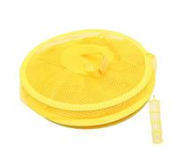 Luxshiny Organisateur Suspendu en Filet Polyester Jaune Pliable à 4 Couches pour Rangement sous Lit de Sous-vêtements et Jouets Doux Chambre D'garçon et Filles