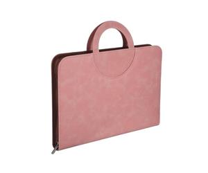 Luxshiny Organiseur de carnet de planification de grossesse avec fermeture éclair - Pochette en PU rose pour documents de maternité, parfait pour voyages et consultations prénatales,