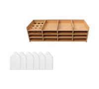 Luxshiny Organiseur Plateau de Rangement pour Peinture Diamant en Bois et Plastique, Multi-couches, Adapté pour Forets Complets ou Partiels, Évite la Perte de Diamants
