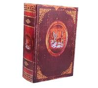 Luxshiny Ornement de Livre Décoratif Vintage Boîte de Rangement en Cuir PU Accessoire de Faux Livre Décoration Maison Ornement de Simulation pour Étagère