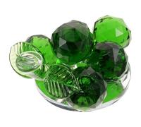 Luxshiny Ornement de Raisin en Cristal Vert, Décoration de Bureau Délicate et Solide, Effet Décoratif Vivant pour Micro-Paysage de Jardin ou Décoration de Bureau