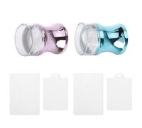 Luxshiny Outils de Manucure 1 Set Complet pour Nail Art with Tampon en Silicone and Racloir en Abs Flexible et Confortable, pour Ongles pour Créations Faciles