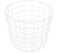 Luxshiny Panier De Rangement Avec Poignée Panier Décoratif Fer Pour Jouets Cosmétiques Et Fournitures De Bureau Accessoire Pratique Et Élégant Pour Maison Moyenne Couleur Blanche