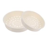 Luxshiny Panier Vapeur Rond 22.2X22.2X5.8 CM Robuste en Plastique pour Cuiseur à Riz 3L 5L Accessoire la Cuisine pour Cuisson Vapeur de Légumes Fruits de Mer et Petits Pains