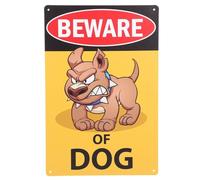 Luxshiny Panneau de Signalisation pour Chien en Fer Vintage, Décoration de Jardin Design Visible pour Prévenir et Informer Efficacement