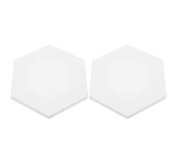Luxshiny Panneaux de Peinture à L'huile Créatifs Hexagonaux 2pcs en Coton Blanc, Adaptés pour Divers Types de Médias, Toile Stable pour Peinture DIY et Artistes Étudiants