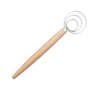 Luxshiny Pâte Danois Professionnel Inox avec Manche Mélangeur de Farine Polyvalent pour Pâtisserie et Ustensile de Cuisine et Facile à Utiliser Réutilisable
