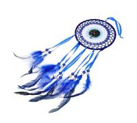 Luxshiny pendentif attrape rêve charme décoration murale feng shui protection décor bleu et mur du mauvais œil tapis mauvais oeil affichette de porte mauvais œil le fer Blue