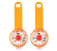 Luxshiny Pendentif Lumineux pour Animaux de Compagnie 2 Pièces Anneau Renforcé et Flash Lent en Plastique Orange pour Chien la Nuit USB Rechargeable