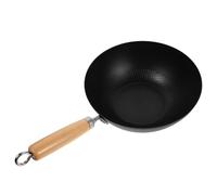 Luxshiny Petit Wok en Fer Forgé 24 Cm pour Cuisinière Gaz et Plaque à Induction, Poêle de Cuisson sans Revêtement, Mini Poêle Japonaise Cuisine Maison, Accessoire Polyvalent pour Sauter
