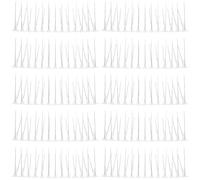 Luxshiny Picots Anti-Pigeons en Acier Inoxydable avec Base en Plastique 10 Pièces pour Empêcher Les Oiseaux de Se Poser sur Rebords de Fenêtres et Usines