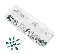 Luxshiny Pierres Décoratives pour Ongles 120 Pcs Plates, 12 Grilles, Décoration D'ongles Diy, Accessoires Uniques Adaptés un Usage Domestique