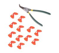 Luxshiny Pince en Acier Allié 12 Lunettes Anti-picage sans Broche Taille Moyenne pour Poules, Outil Pratique pour Élevage de Volailles, Protège Pattes et Œufs, Couleur Aléatoire