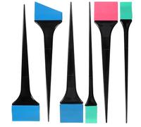Luxshiny Pinceaux à Teinture Cheveux en Silicone Noir pour Salon et Maison Set de 6 Application Rapide et Nettoyage Facile, Accessoires Coiffure DIY Couleur Aléatoire