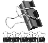 Luxshiny Pinces à Papier pour Bureau et Organisation de Documents pour Grosse Capacité 12pcs Noires Forme Queue D'hirondelle Design Élégant et Fonctionnel