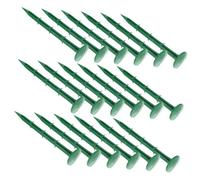 Luxshiny Piquets De Jardin en Plastique Vert 16 Cm 150 Pcs - Tuteurs pour Plantes, Piquets pour Bâche De Sol Et Gazon - Utilisation Extérieure pour Jardinage, Potager Et Fixation De Tente