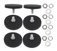 Luxshiny Plaques Magnétiques Revêtues Caoutchouc M6 6 Pièces pour Fixation de Projecteurs de Voiture Industriel Robuste Antidérapant Usage Extérieur Noir