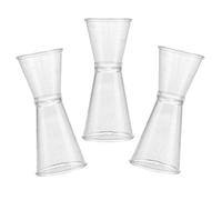 Luxshiny Plastique Transparent Doseur Cocktail Compact Léger Double Jigger 3 Pièces Précision de Mesure des Boissons pour Usage Familial et Ktv Réutilisable
