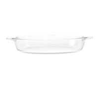 Luxshiny Plat de Cuisson en Verre Borosilicaté 0,8l avec Double Poignée, Résistant la Chaleur, Facile à Nettoyer, pour Réunions Familiales et Présents de Pendaison de Crémaillère