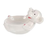 Luxshiny Plateau à Épices Multifonction en Céramique Blanche 1 Pièce, Assiette Décorative à Trempette, Plat D'apéritif Large et Profond pour Sauce, Vinaigre et Condiments, Usage Maison