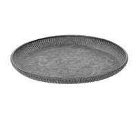 Luxshiny Plateau Décoratif Bord Ondulé 25x25cm Vintage Rond en Fer pour Service et Présentation sur Table de Desserts ou Expérience de Thé