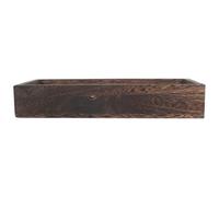 Luxshiny Plateau en Bois Ton Café pour Lampe Bocal, Décor Rustique et Ferme, Plateau de Service Polyvalent pour Ambiance Élevée et Décoration D'entrée