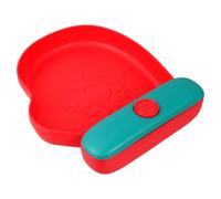 Luxshiny Plateau Fruits Forme Moufles Noël Rouge en Pp, pour Desserts et | Boîte de Rangement Incluse pour Fourchettes, Surface Lisse à Bords Ronds, Idée Présent de Table de Fête