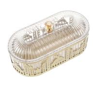 Luxshiny Plateau Style Moyen-Oriental avec Couvercle, Grand Espace de Rangement, Design Multicouche Compact, pour Décoration Ramadan et Table à Café