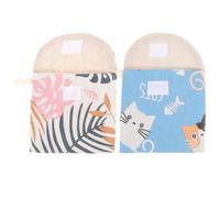 Luxshiny Pochettes de Rangement Petite Trousse Portable en Lin Coton Lot de 2 Pratique Fermeture Éclair pour Serviettes Hygiéniques pour Filles, pour Voyage
