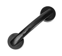 Luxshiny Poignée Barre D'appui Réutilisable Noire Adhésive en Abs à Ventouse Forte Capacité de Charge pour Porte en Verre et Mur, pour Salle de Bain